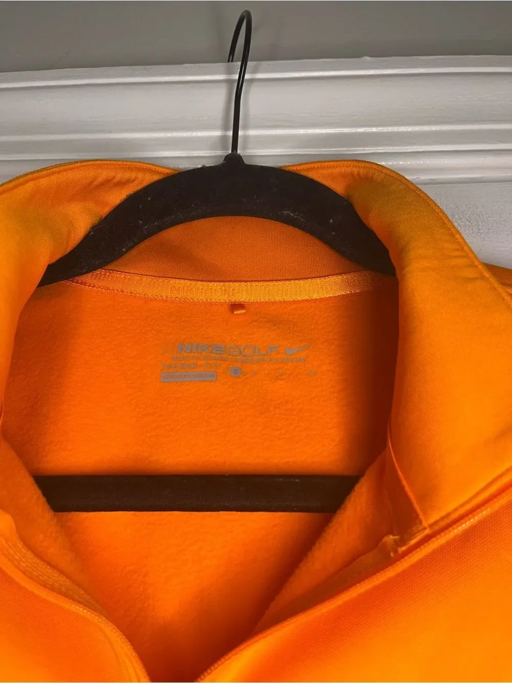 Nike Golf Orange Quarter-Zip Jacket Women's Small
